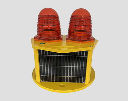 Low-intensity Type B Double Solar Powered Aviation Obstruction Light